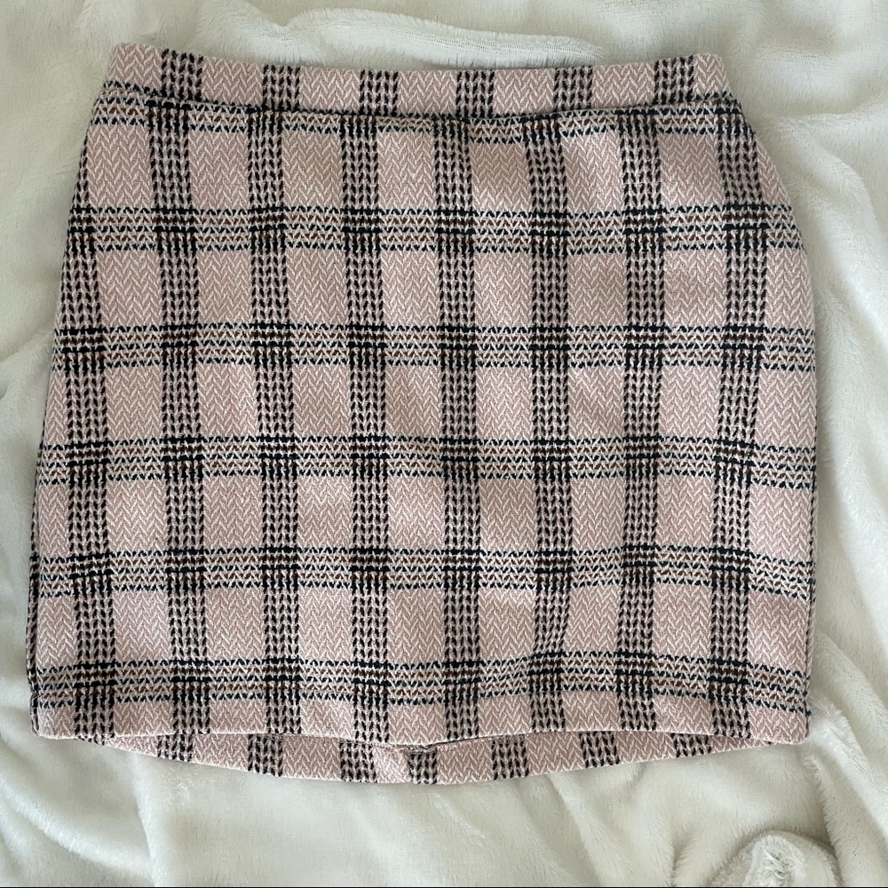 Wild Fable - Pink Plaid Mini Skirt